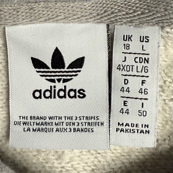 Adidas Gray Hoodie with White Logo—EUC - Picture 2 of 3